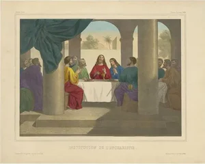 Becquet Freres, Religious Scene No.26: The Institution of the Eucharist, 1840, Print