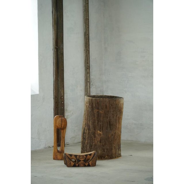 19th Century Large Antique Rustic Wooden Vessel, 1890s For Sale - Image 5 of 12