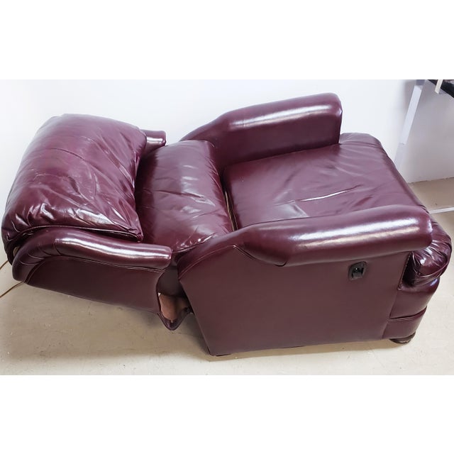 Vintage Leather Recliner Chair & Ottoman by BradingtonYoung Chairish