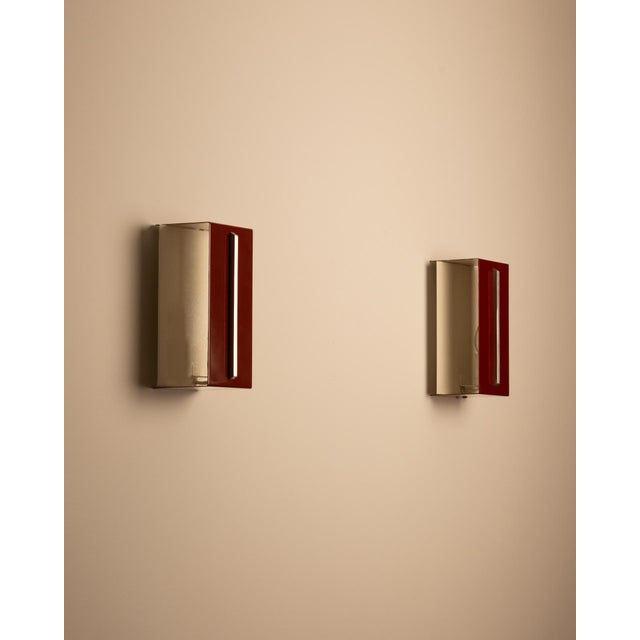 Maroon Vintage Wall Sconces, France, 1950s, Set of 2 For Sale - Image 8 of 8