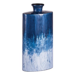 Azul Oval Vase Small For Sale