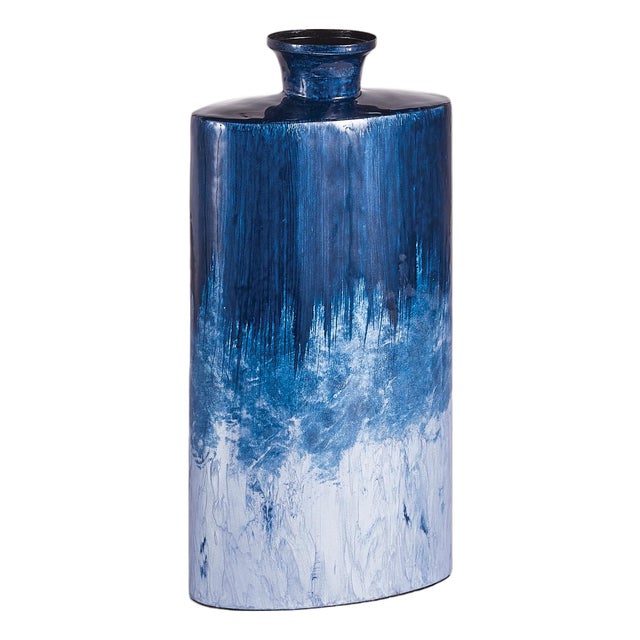 Azul Oval Vase Small For Sale
