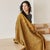 Contemporary Handwoven Topaz Brown Myrtle Drift Merino Throw For Sale - Image 3 of 10