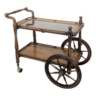 Historic Bar on Wheels with Carved Openwork Ballet For Sale