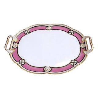 Antique Large French Porcelain Tray For Sale