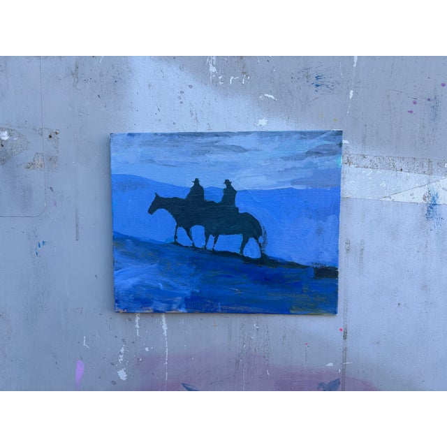 Figurative Original Painting Ridge Riders in Gloom by Joseph Christy For Sale - Image 3 of 7