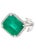 8.41 Ct Emerald Cut Emerald & 0.53 Ct Diamond Bypass Ring in 18 Kt Gold Size 6.5 For Sale - Image 14 of 18