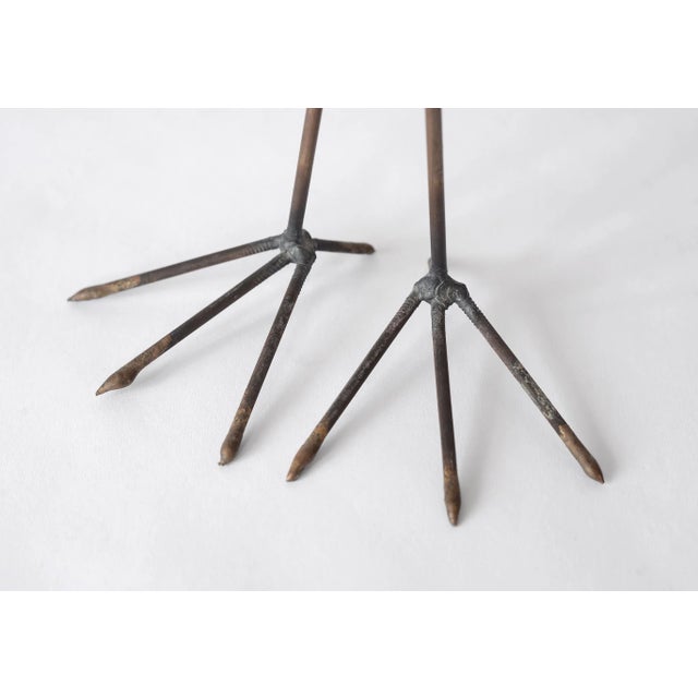 Mid 20th Century Abstract Brutalist Style Mixed Metal Bird Sculpture For Sale - Image 9 of 12