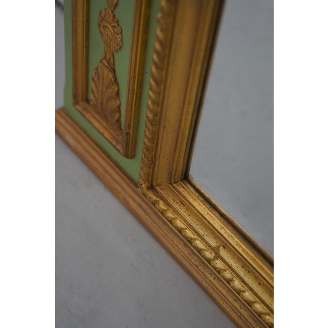 Carvers' Guild Carvers’ Guild Marie Antoinette French Style Trumeau Mirror For Sale - Image 4 of 13