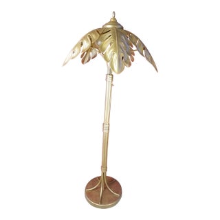 InOutdoor Maison Jansen Hollywood Studio Banana Leaf Palm Tree Corded Lamp of Late 20th Century For Sale