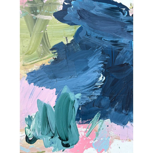 2020s Contemporary Abstract Acrylic, Ink & Textiles on Canvas "Sea Legs" by Marcus Aitken For Sale - Image 5 of 11