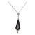1910s Edwardian Diamond Onyx 18k Yellow Gold Platinum Necklace For Sale