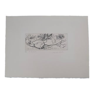 François Soulas (1932-1991) “The Juniper” Engraving Signed, Titled and Numbered 64/100 For Sale
