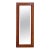 English Rectangular Beveled Wall Mirror With Oak Frame (H 34 1/4 X W 13 1/2) For Sale