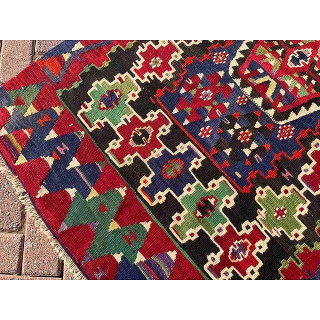1960s Tribal Handmade Turkish Kilim - 40" X 59" For Sale - Image 5 of 9