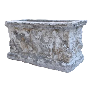 19th Century French Cast Stone Garden Cherub Planter