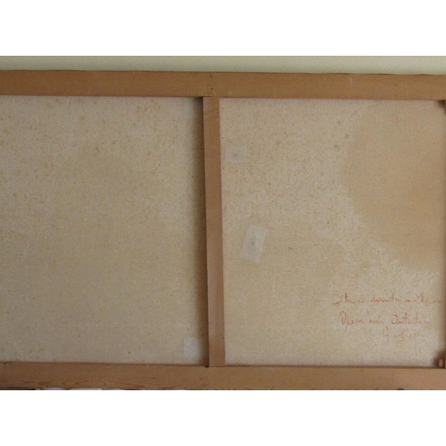 Figurative 1980s Abstract Expressionism Painting, "Faux Stucco" by Novello For Sale - Image 3 of 8