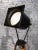 Vintage Black Industrial Spotlight on Wooden Tripod For Sale - Image 13 of 18