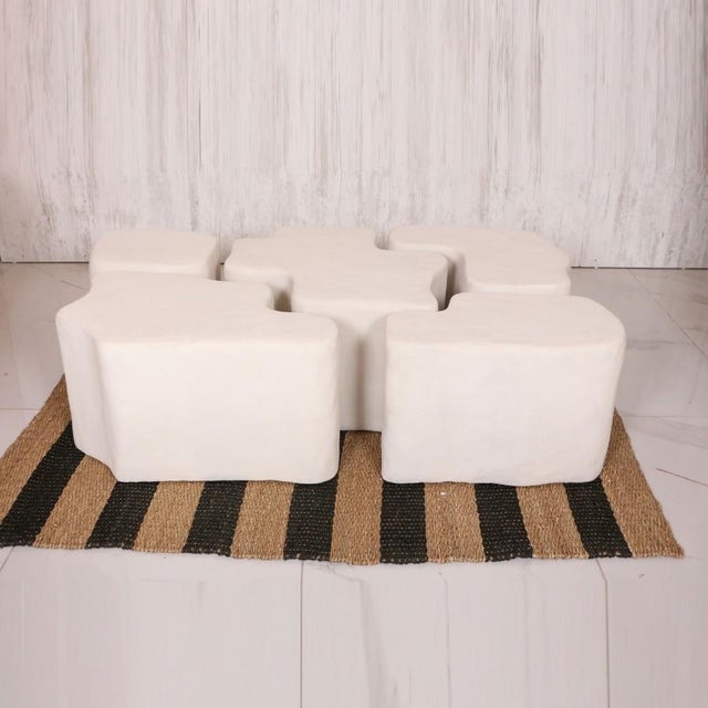 Sculpture Materials Sawa Bone White Concrete Coffee Table For Sale - Image 7 of 7