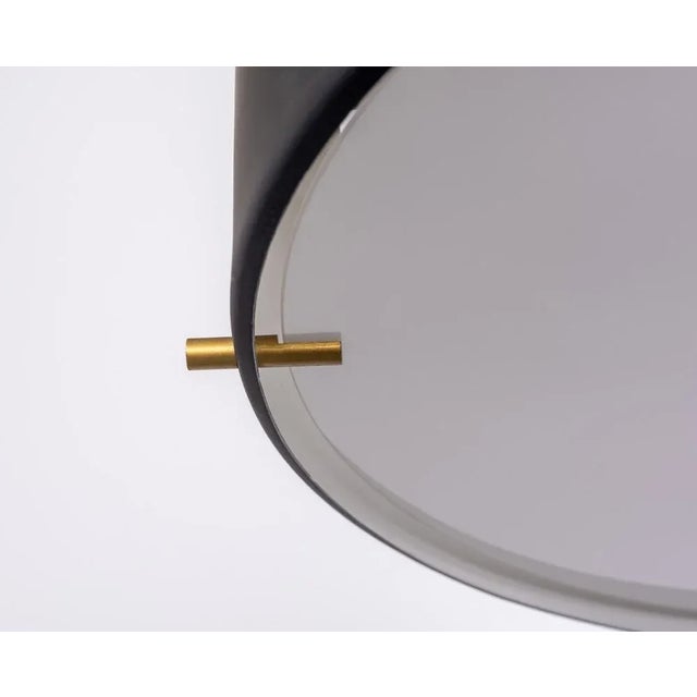 Iconic pendant lamps designed by the founder of Stilnovo ''Brunno Gatta'' 1954 Italy. Model 288 Matt black aluminum shade...