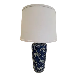 Antique Chinese Blue & White Table Lamp