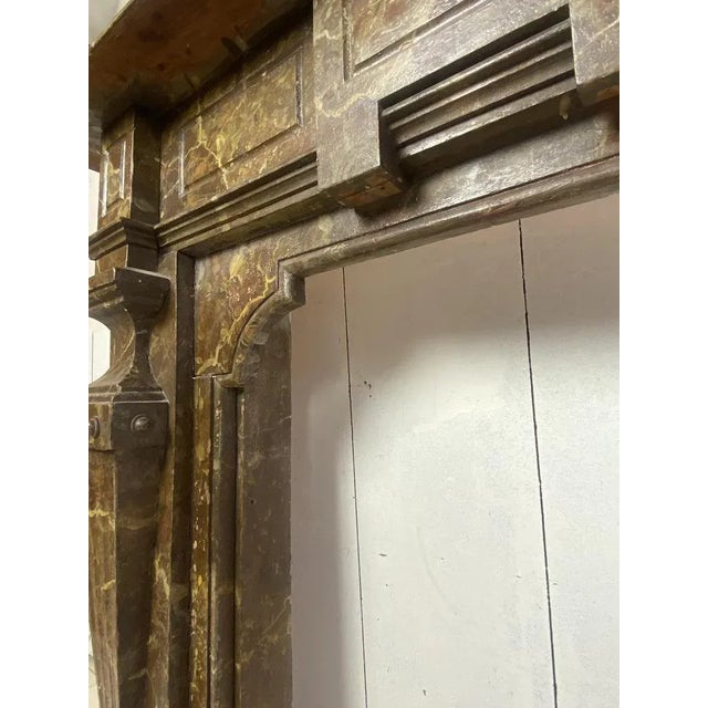 Antique Wooden Fireplace Mantle, 1900s For Sale - Image 13 of 18