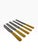 Early 20th Century Vintage Mid-Century Viner & Hall Sheffield Ribbed Catalin Luncheon Knives - Set of 5 For Sale - Image 5 of 5