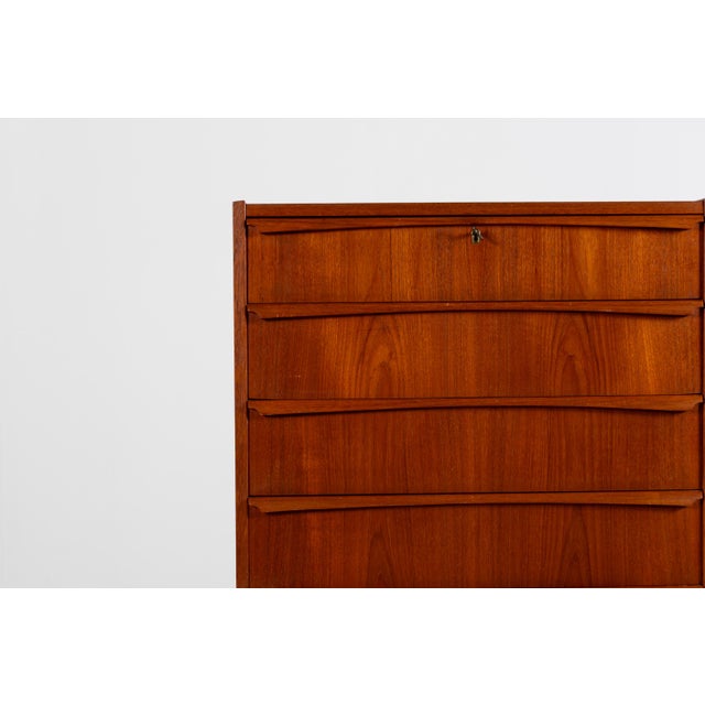 Vintage Danish Teak Tallboy Chest of Drawers, 1960s For Sale - Image 10 of 13