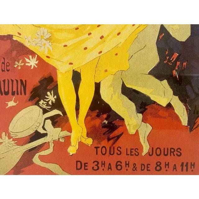 Black Muse Grevin "Pantomimes Lumineuses" Original Poster by Jules Cheret For Sale - Image 8 of 9