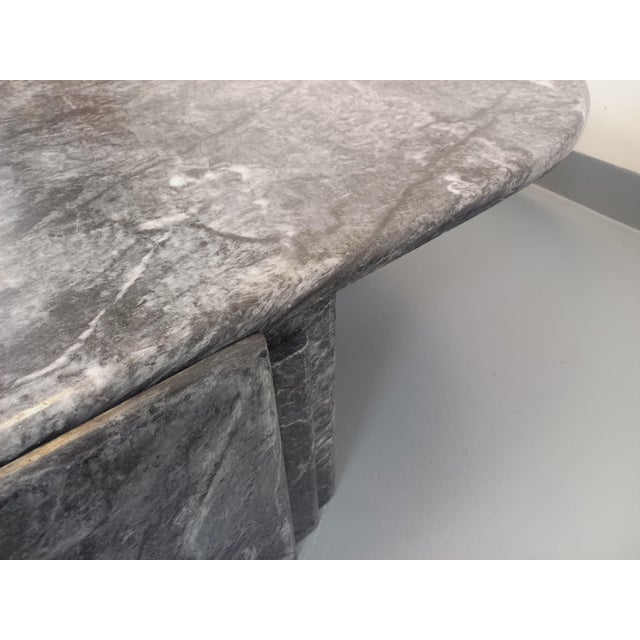 Vintage Grey Marble Coffee Table, 1970s For Sale - Image 13 of 18