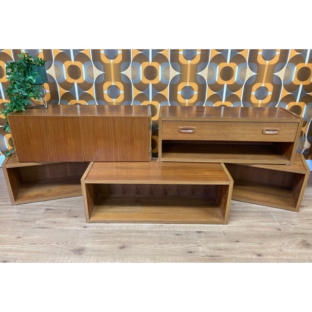 Vintage Danish Teak Floating Wall Units, 1970s, Set of 5 For Sale - Image 11 of 11