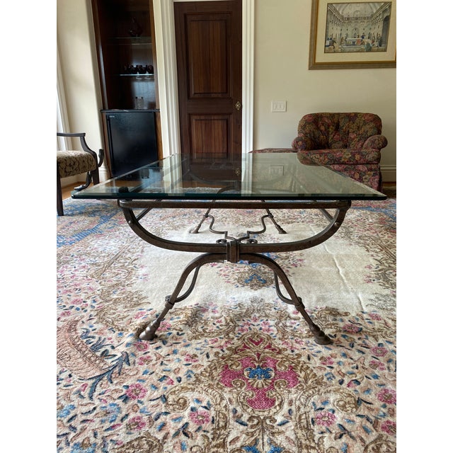 Contemporary Table With Beveled Glass For Sale - Image 11 of 16