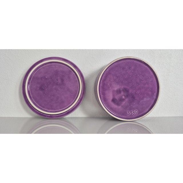 1970s Purple Studio Ceramic Lidded Box, Germany, 1970s For Sale - Image 5 of 10