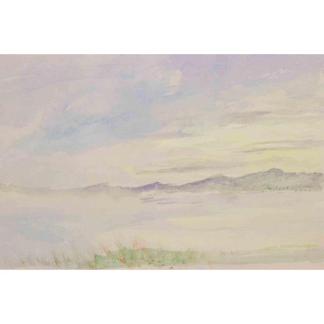 Landscape is a watercolor on paper realized by Michele Ricciuti in 1984. Hand signed and dated lower left. Very good...