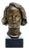 J.G., Bust of Girl, 1940s, Bronze and Wood For Sale