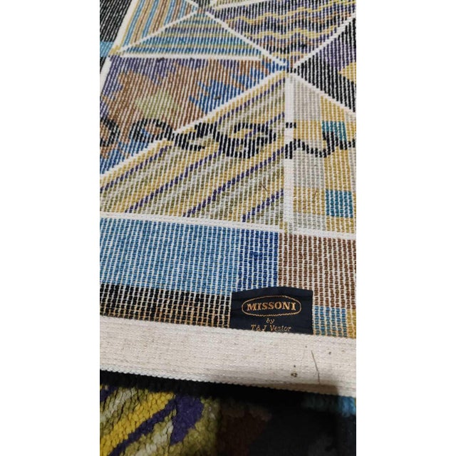 Textile Wool Rug by Ottavio Missoni for T&J Vestor, Italy, 1980s For Sale - Image 7 of 8