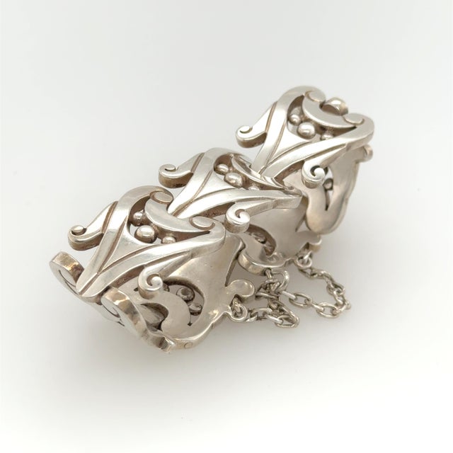 Mid 20th Century Sterling Silver Bracelet, Mexico, 20th Century For Sale - Image 5 of 7