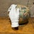 For your consideration, a unique accent lamp base, showcasing a head decoupaged in vintage comic strip paper panels held...