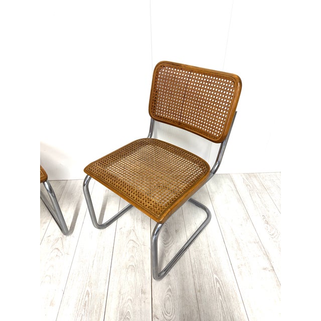 Model B32 Cesca Chairs by Marcel Breuer for Thonet, 1970s, Set of 4 For Sale - Image 12 of 18