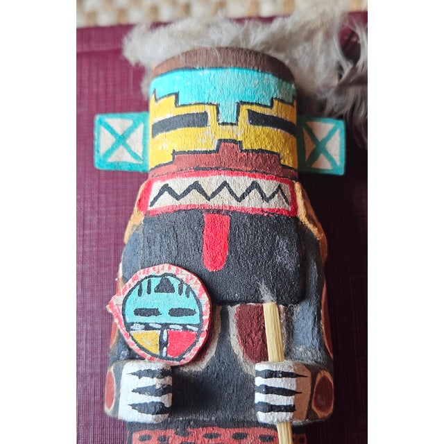 Vintage Pair of Kachina Dolls by Larry David Master Carver For Sale - Image 12 of 18