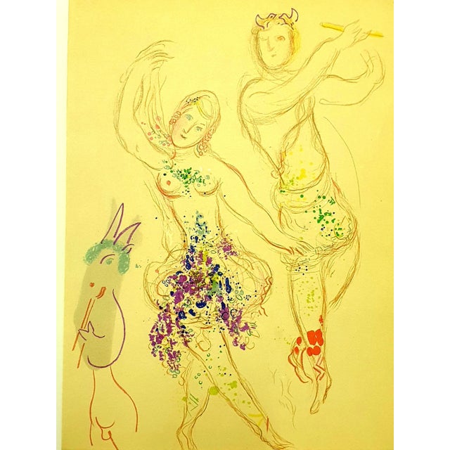 Marc Chagall - Dahnis and Chloé - Original Lithograph 1969 For Sale - Image 3 of 8