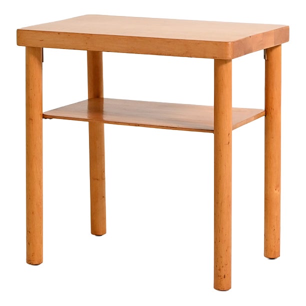 Vintage Scandinavian Coffee Table with Shelf, 1950s For Sale