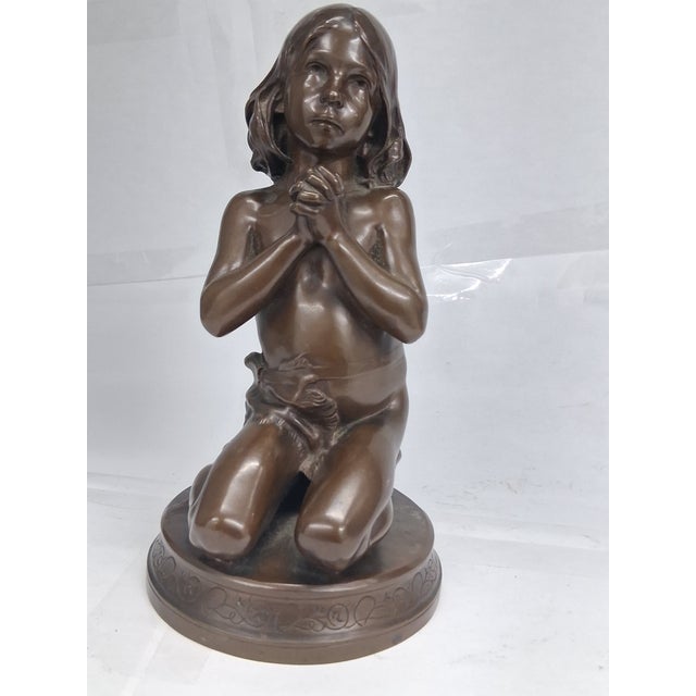 Metal Antique French Bronze Sculptures For Sale - Image 7 of 14