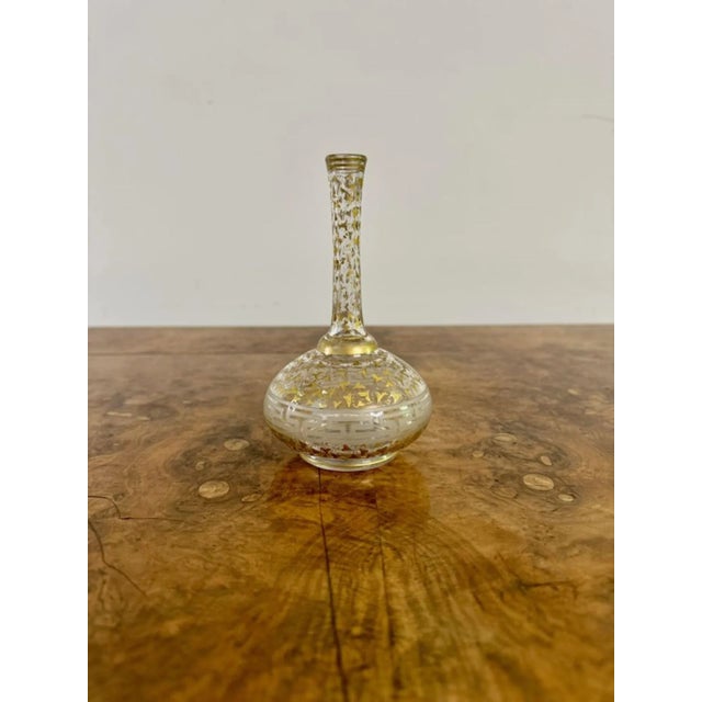 Antique French Gilt Decorated Bottles, 1900, Set of 2 For Sale - Image 3 of 6