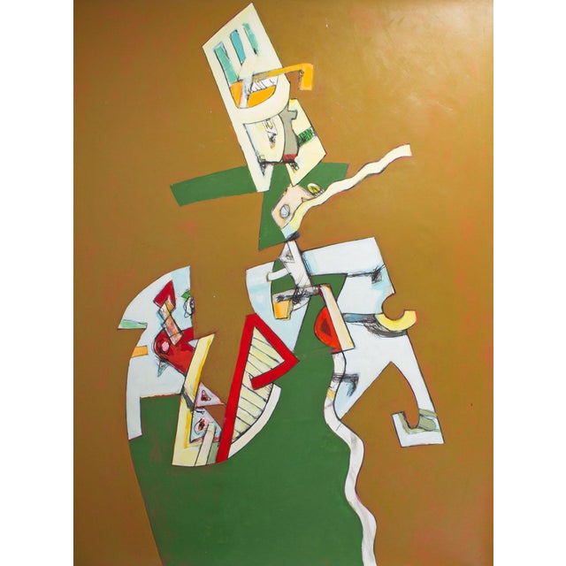 An acrylic on paper painting by the American artist James L. Bruch (1942-2023). This abstract acrylic painting consists of...