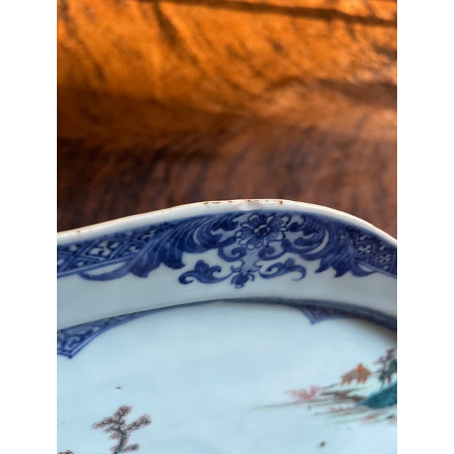 18th Century Qianlong Period Chinese Export Famille Rose Porcelain Charger or Platter For Sale - Image 4 of 11