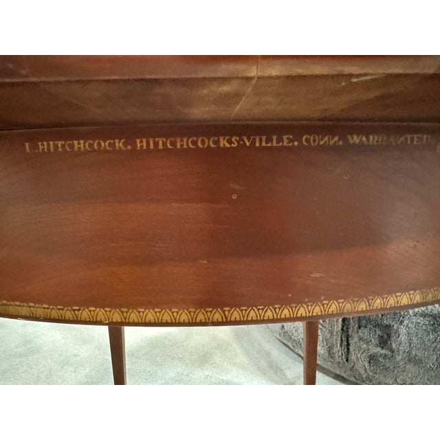 Colonial revival L. Hitchcock (L. Hitchcock. Hitchcocksville, Conn. Warranted.) drop leaf table purchased in 1965....