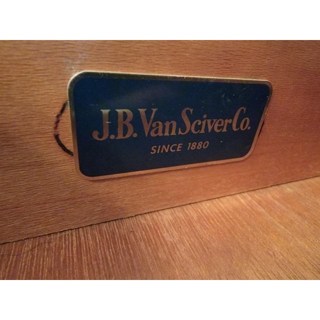 Wood 1971 Pennsylvania House Solid Cherry Colonial China Cabinet Hutch (Van Sciver Retailer) For Sale - Image 7 of 15