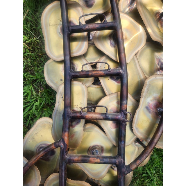 Gold Rare Monumental 1976 Layman Jones Signed Mid-Century Brutalist Wall Sculpture- A Staggering 92" For Sale - Image 8 of 18