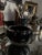 Chic art glass ashtray or catchall in the deepest shade of brown with a clear glass lip. Very chunky and heavy. Great on a...